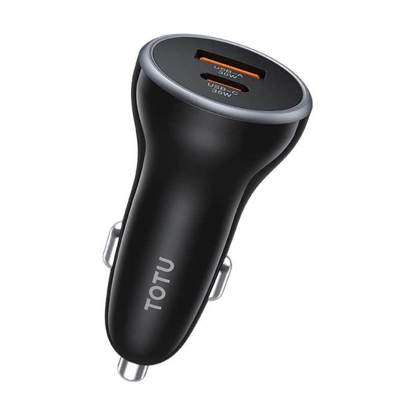 TOTU CC-5 65W USB-A and USB-C / Type-C Dual Ports Fast Charging Car Charger(Black)
