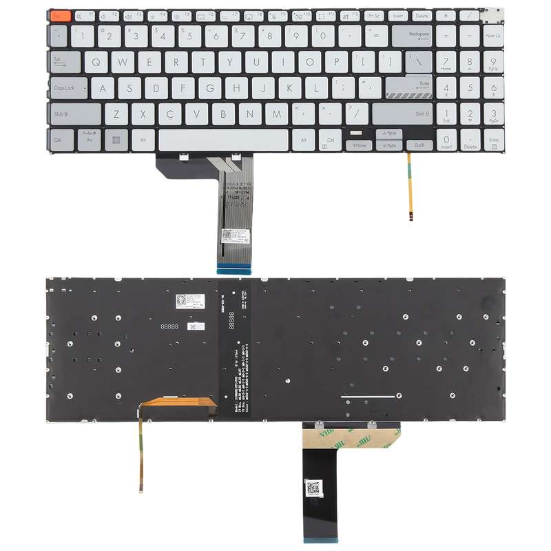 US Version Backlit Laptop Keyboard for Asus Vivobook Pro 15X OLED K6501 M6501(White)