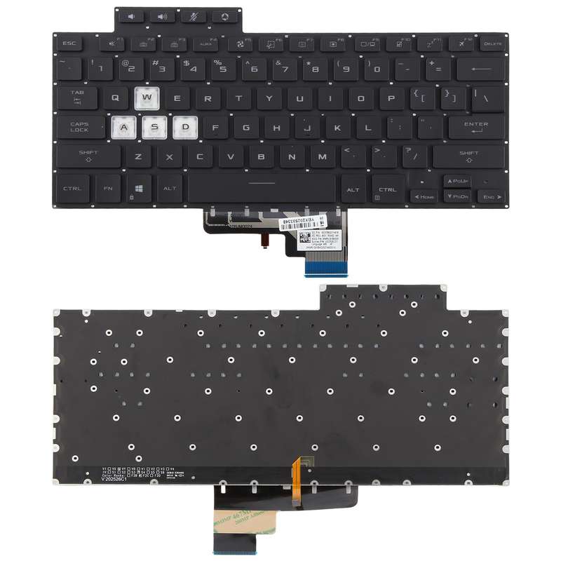 US Version Backlit Laptop Keyboard for Asus TUF Air Air FX516 FX516P FX516PR FX516PM FA516(Black)