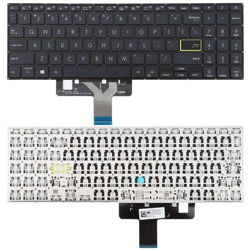 US Version Laptop Keyboard for Asus VivoBook X521 V5100E X521FL S5600F S533F 2020(Black)