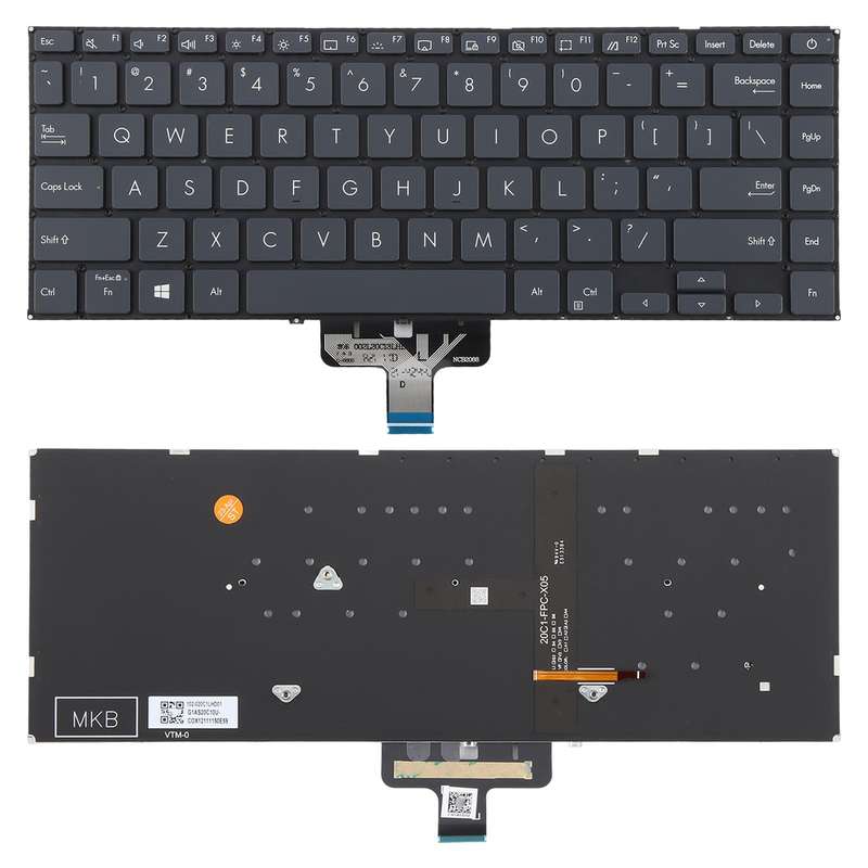 US Version Backlit Laptop Keyboard for Asus ZenBook 14 ux435 ux435egl ux435e u4800egl(Black)