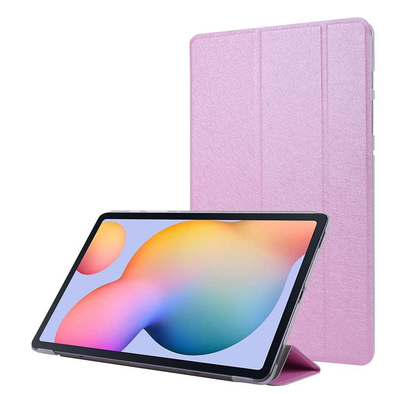For Samsung Galaxy Tab S8 / Galaxy Tab S7 / T870 Silk Texture Three-fold Horizontal Flip Leather Cas