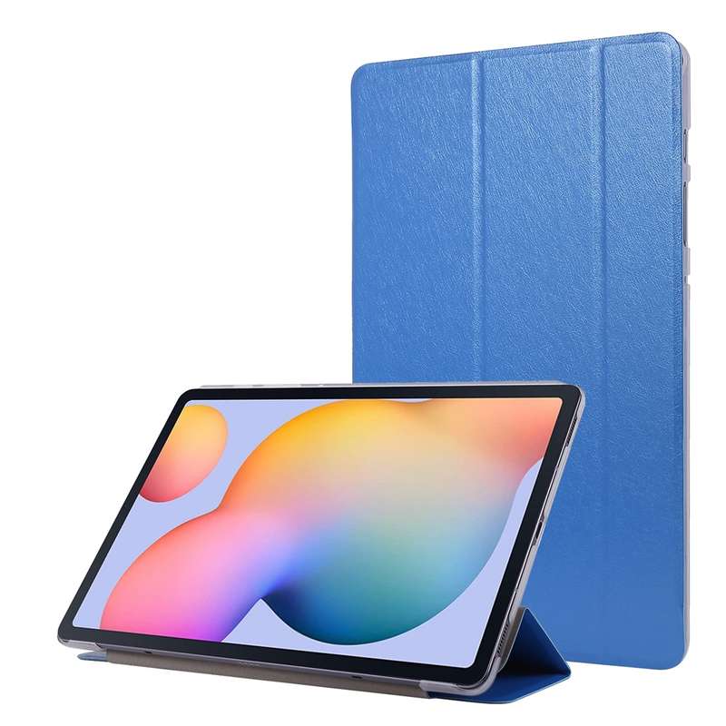 For Samsung Galaxy Tab S8 / Galaxy Tab S7 / T870 Silk Texture Three-fold Horizontal Flip Leather Cas