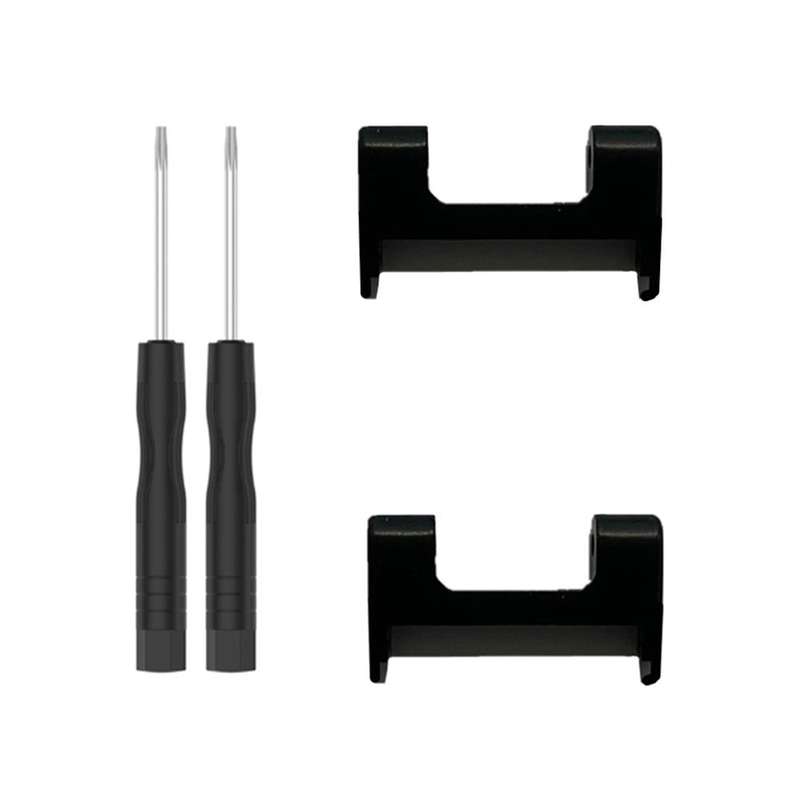 For Amazfit T-Rex 1 Pair Metal Watch Band Connector with Screwdriver(Silver)