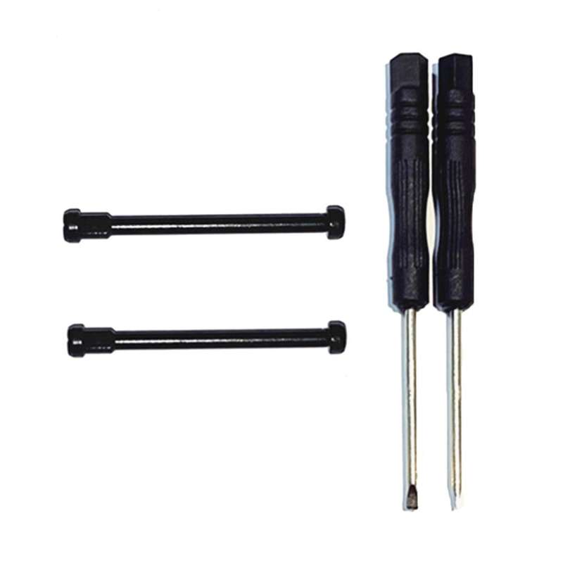 For Amazfit T-Rex 2 2pcs/Pair Flathead Watch Band Replacement Lug Rod with Screwdriver(Black)