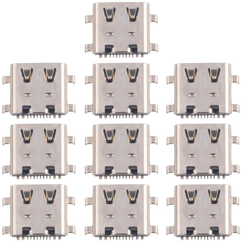 10pcs Original 12 Pin Charging Port Connector, Model:4 Pin Not Spring-loaded