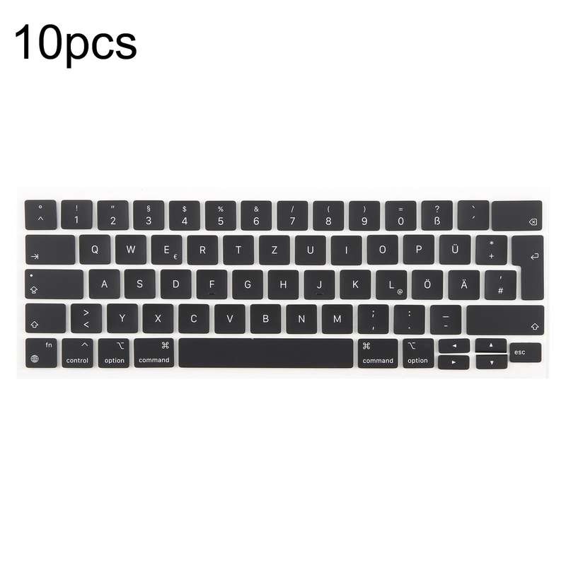For MacBook A2251 A2289 A2238 A2338 10pcs UK Big Enter Version Keycaps, Language:German