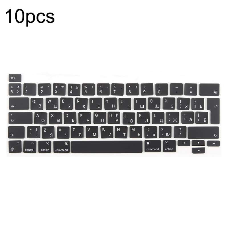 For MacBook A2251 A2289 A2238 A2338 10pcs UK Big Enter Version Keycaps, Language:Russian