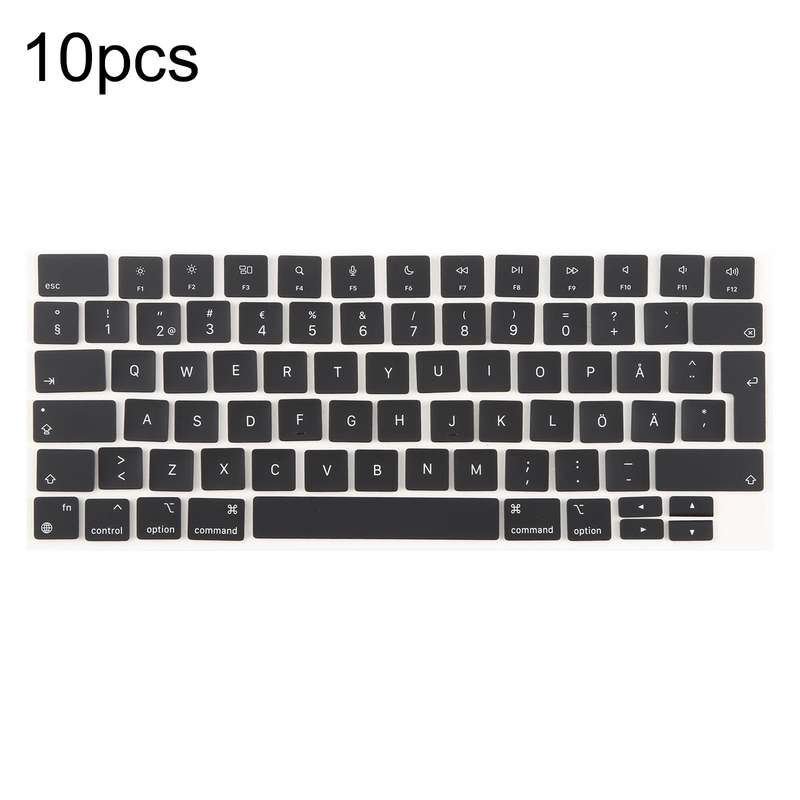 For MacBook A2442 A2485 A2779 A2780 A2991 A2992 A2918 10pcs UK Big Enter Version Keycaps, Language:S