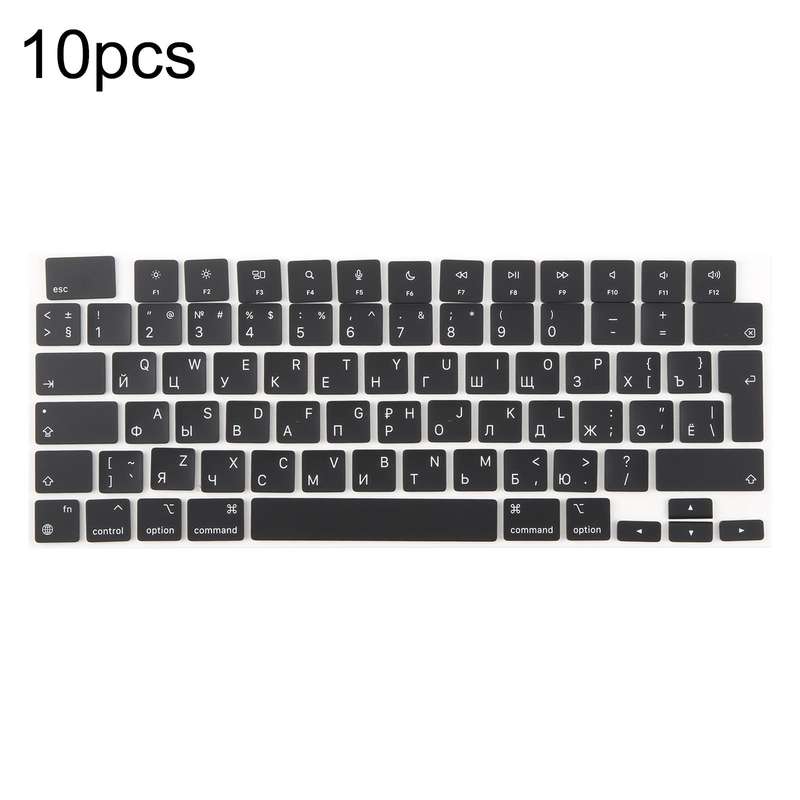 For MacBook A2442 A2485 A2779 A2780 A2991 A2992 A2918 10pcs UK Big Enter Version Keycaps, Language:R