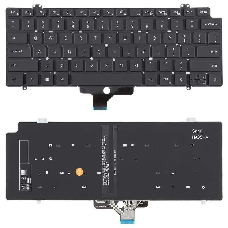 US Version Backlit Laptop Keyboard for Dell Latitude 7410 7410 2in1 P131G P119G(Black)
