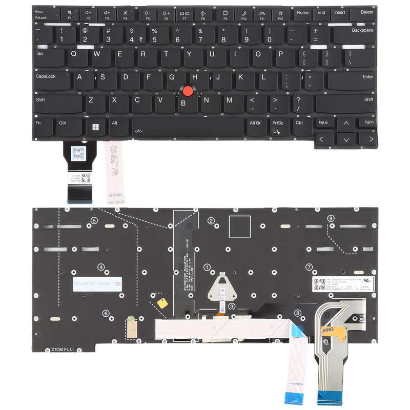US Version Backlit Laptop Keyboard with Pointing for Lenovo ThinkPad T14s Gen 2 P1 GEN4 X1 Extreme G