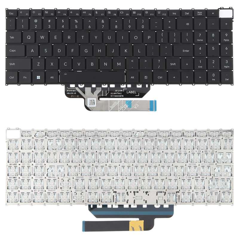 US Version Laptop Keyboard for Honor MagicBook X16 2022 PRO BRN-F56 G561 H76 G56 F561(Black)