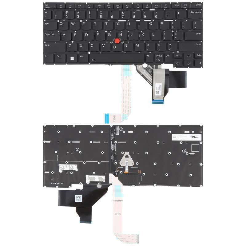 US Version Laptop Keyboard with Pointing for Lenovo Thinkpad X13 Gen 4 X13 Yoga Gen 4(Black)