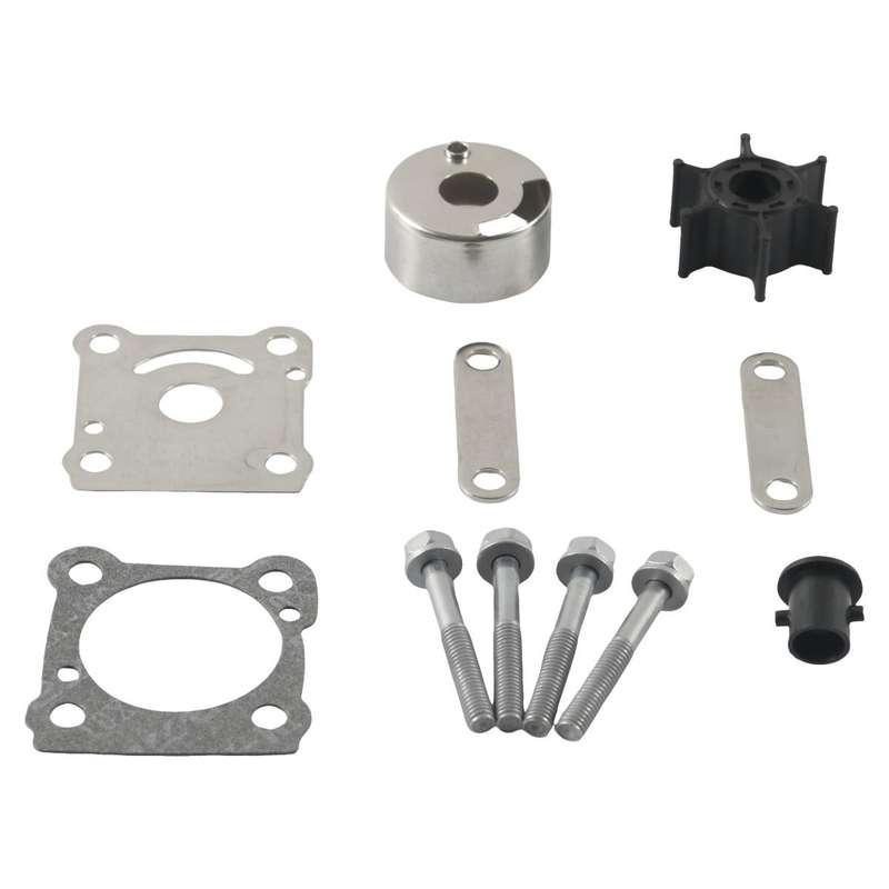Outboard Water Pump Impeller Repair Kit for YAMAHA 6/8HP 6G1-W0078-A1(Silver + Black)