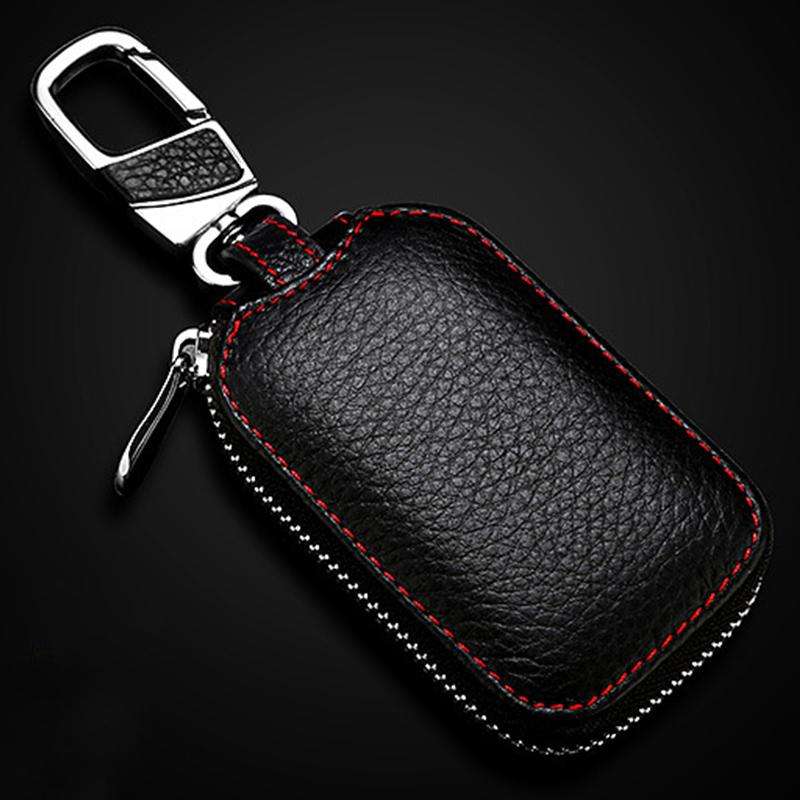 Litchi Grain PU Leather Universal Car Key Case(Brown)