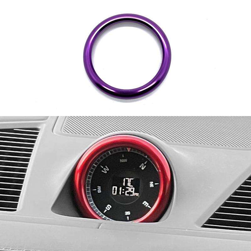 For Porsche Macan / Cayenne / Panamera 911 718 Car Compass Stopwatch Decorative Ring Cover(Purple)