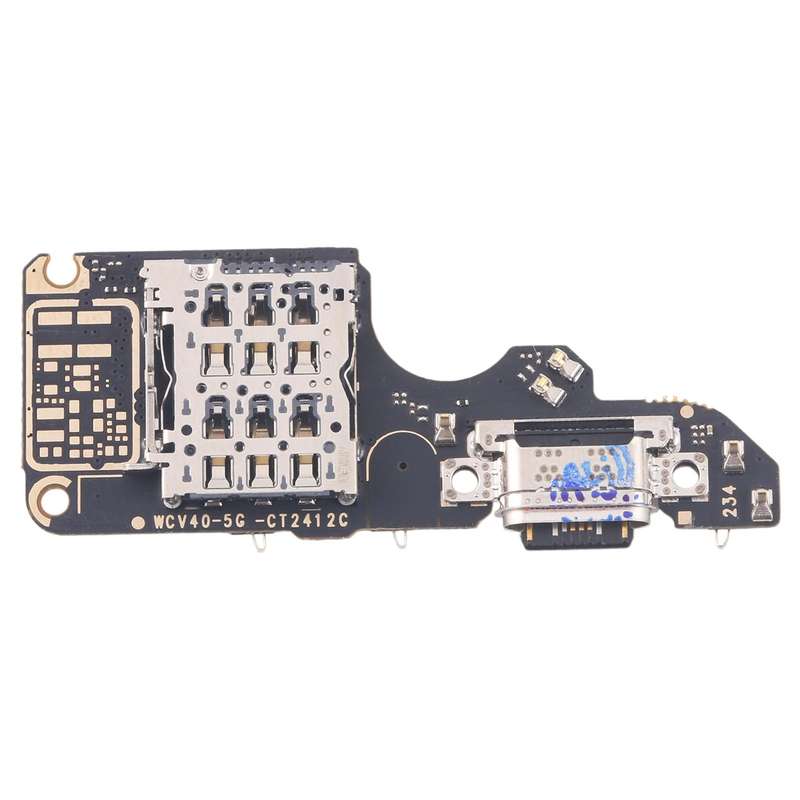 For vivo V40 Pro 5G V2347 Charging Port Board With SIM Card Holder Socket, Not Supporting Fast Charg