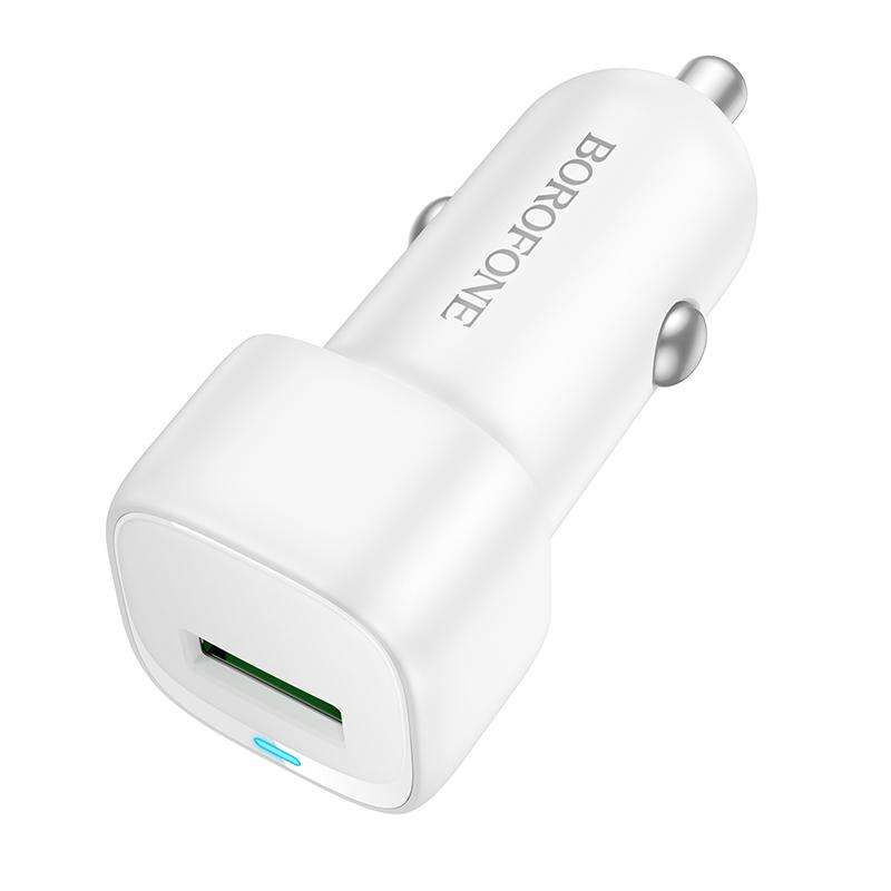 BOROFONE BZ34 Cloud QC3.0 USB Car Charger(White)