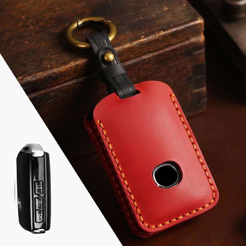 For Mazda Axela Hallmo B023 Crazy Horse Cowhide Car Key Protection Cover(Brown)