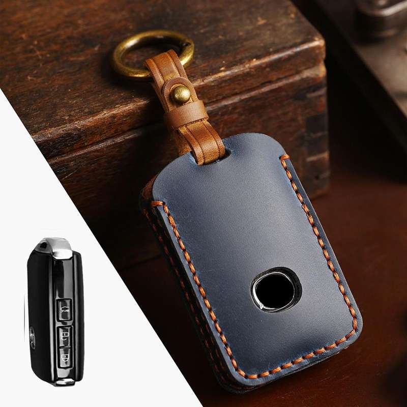 For Mazda Axela Hallmo B023 Crazy Horse Cowhide Car Key Protection Cover(Brown)
