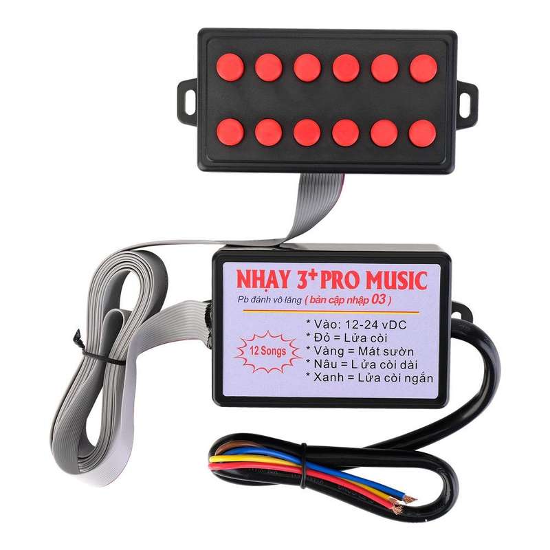 12V / 24V Universal Car Horn Controller 12 Sound Effects Sound Control Speaker, with Button(Black)