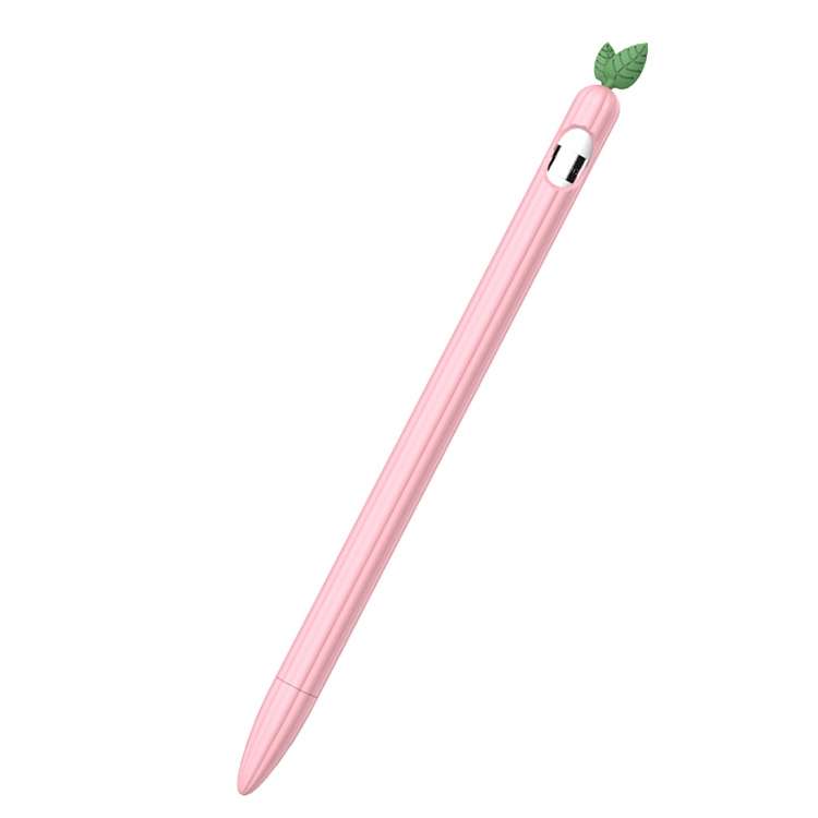 For Apple Pencil 1 Contrasting Color Mint Leaf Silicone Non-slip Protective Cover(Purple)