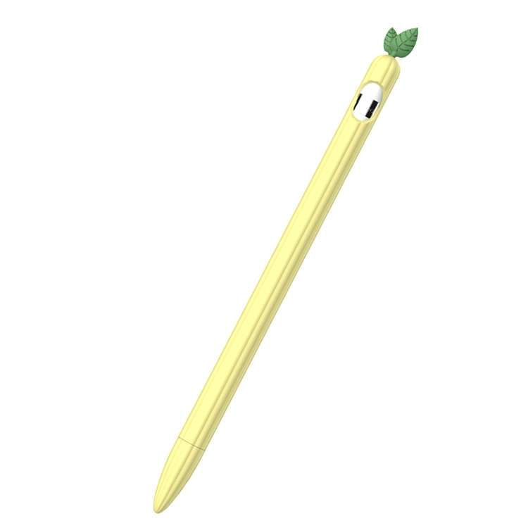 For Apple Pencil 1 Contrasting Color Mint Leaf Silicone Non-slip Protective Cover(Purple)