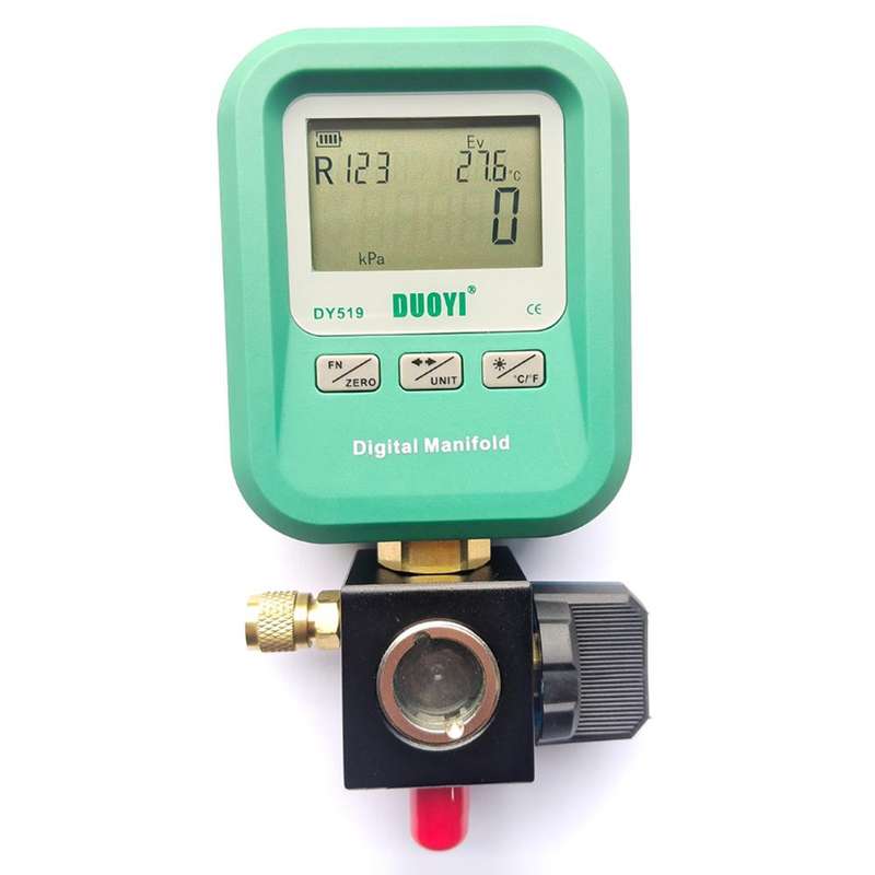 DUOYI DY519 Digital Manifold Gauge Air Conditioning Fluoride Meter(Green)