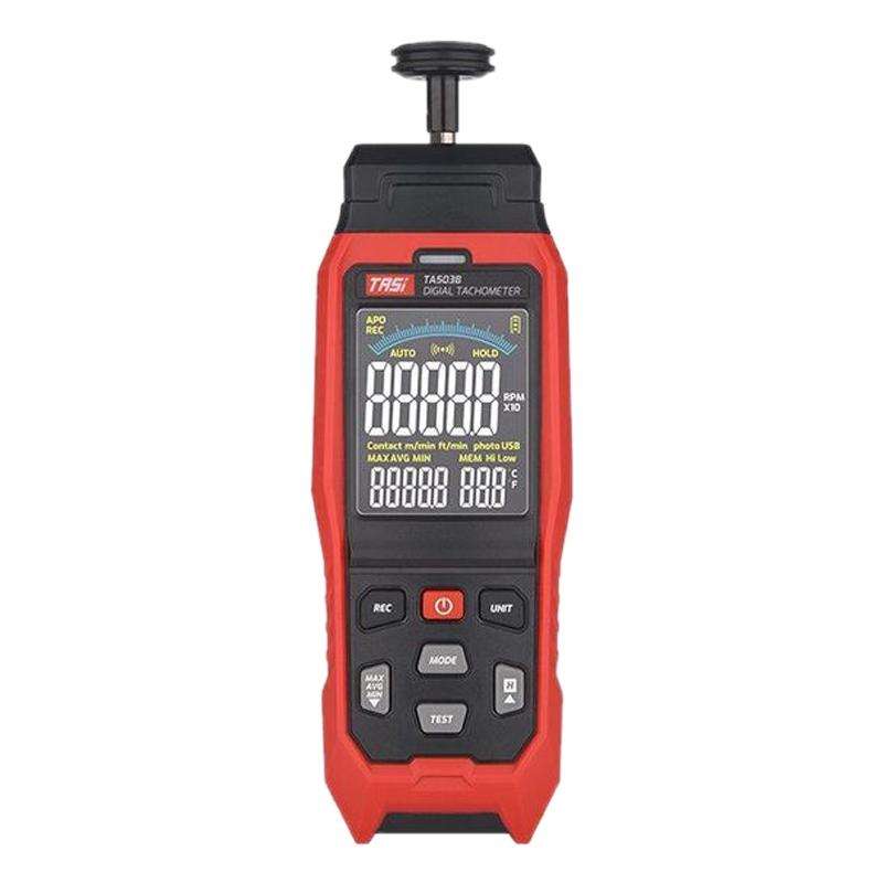 TASI Contact Portable Measuring Speed Meter Digital Display Laser Tachometer