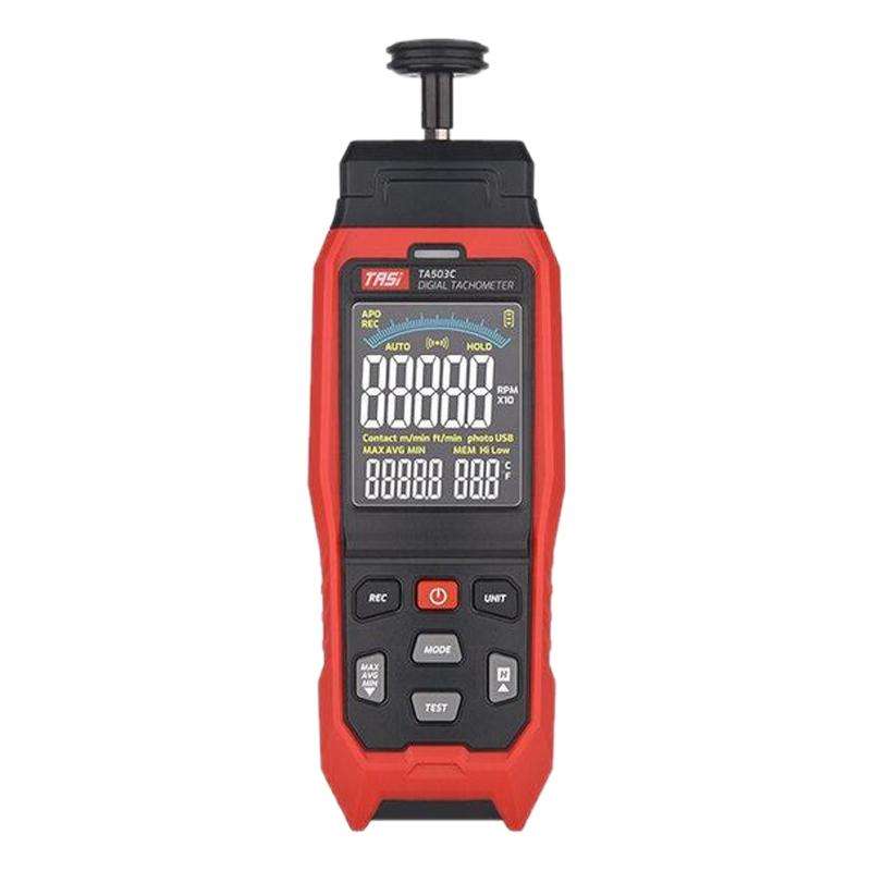 TASI Contact and Non-contact Dual Use Portable Measuring Speed Meter Digital Display Laser Tachomete
