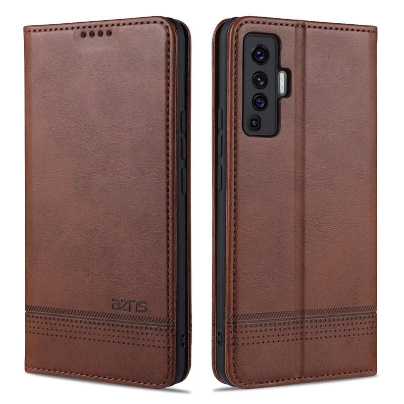 For vivo X50 / X50 Pro AZNS Magnetic Calf Texture Horizontal Flip Leather Case with Card Slots & Hol