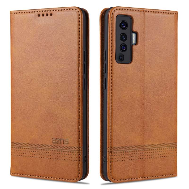 For vivo X50 / X50 Pro AZNS Magnetic Calf Texture Horizontal Flip Leather Case with Card Slots & Hol