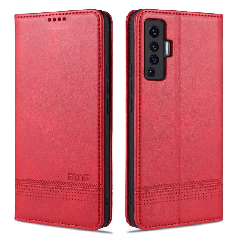 For vivo X50 / X50 Pro AZNS Magnetic Calf Texture Horizontal Flip Leather Case with Card Slots & Hol