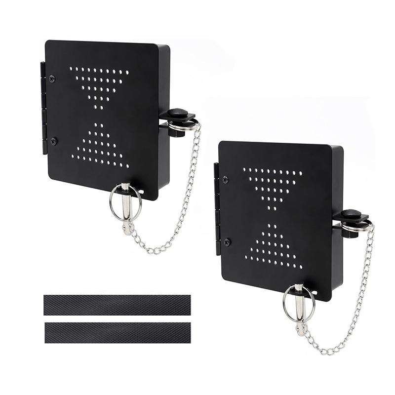 2pcs/Set RV Square Bumper Protective Cover RV Sewer Hose Cover Caps(Black)