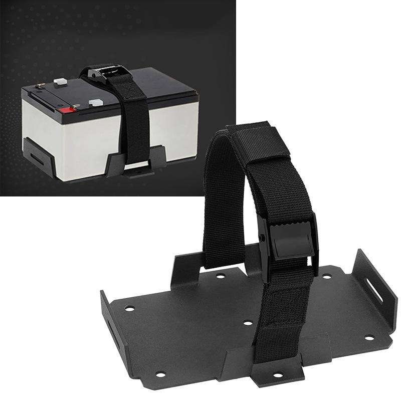 Aluminum Battery Tray Battery ?Fixed Bracket? for 12V/6V, 7-15AH Batteries with Adjustable Fixing St