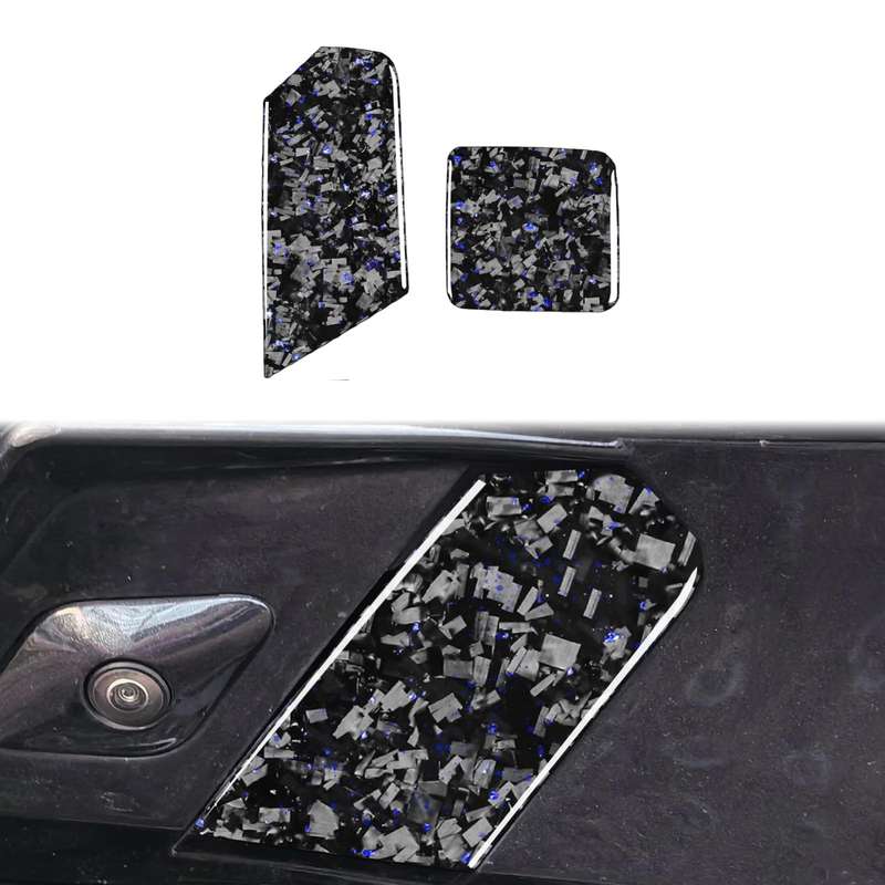 2pcs/Set Forged Gold Foil Carbon Fiber Car Trailer Hook Decorative Sticker for Chevrolet Corvette C8