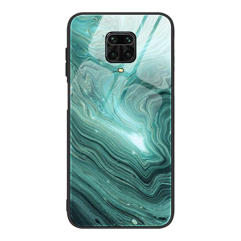 For Xiaomi Redmi Note 9S / Note 9 Pro Marble Pattern Glass Protective Case(DL05)