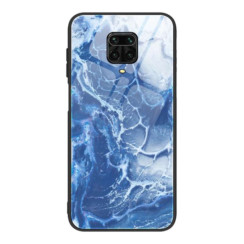 For Xiaomi Redmi Note 9S / Note 9 Pro Marble Pattern Glass Protective Case(DL05)