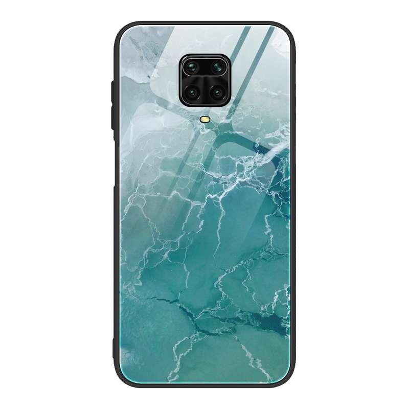 For Xiaomi Redmi Note 9S / Note 9 Pro Marble Pattern Glass Protective Case(DL05)