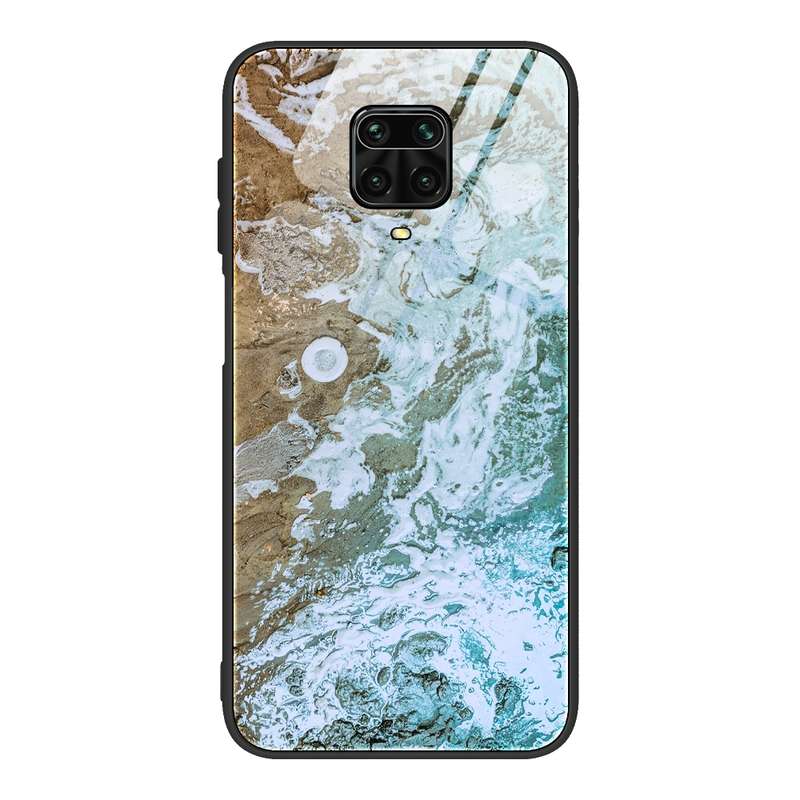 For Xiaomi Redmi Note 9S / Note 9 Pro Marble Pattern Glass Protective Case(DL05)