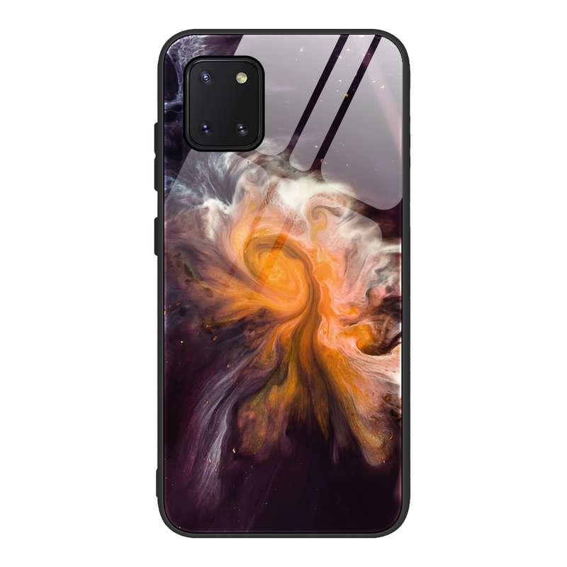 For Samsung Galaxy Note10 Lite / A81 Marble Pattern Glass Protective Case(DL02)