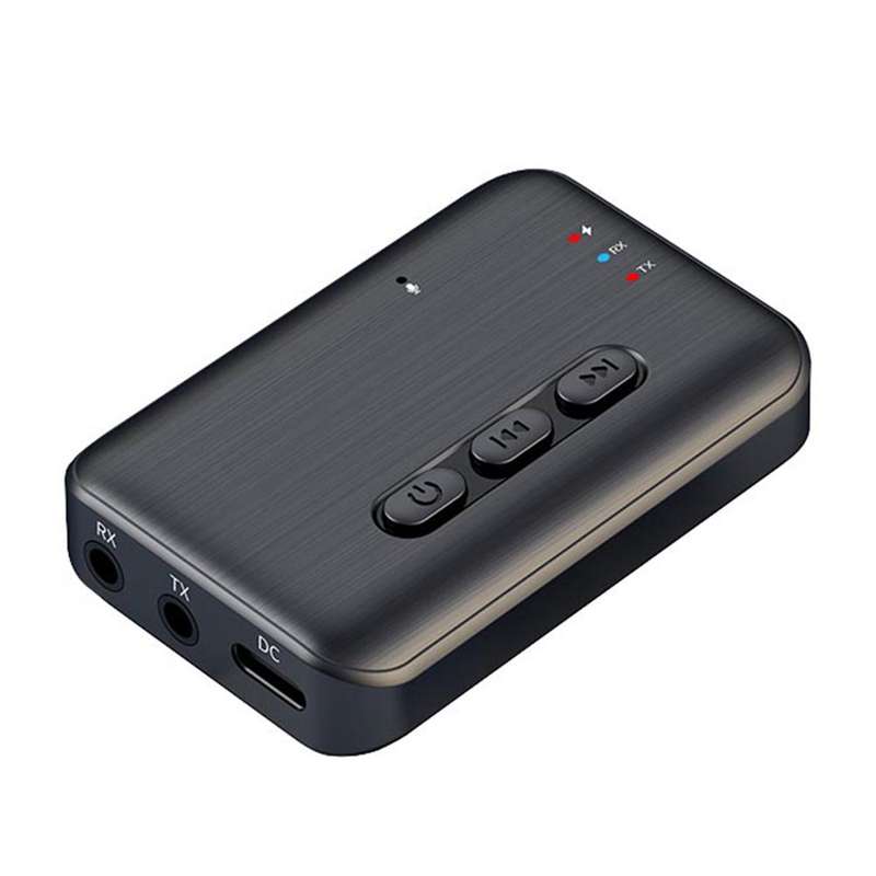2 in 1 Car Bluetooth AUX Receiver Transmitter Bluetooth Audio Adapter(Black)