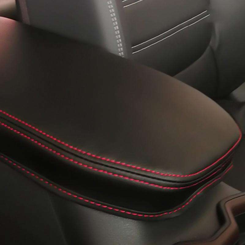 Car Central Armrest Box Protective Leather Cover for Toyota RAV4 2000(Carbon Fiber Black)