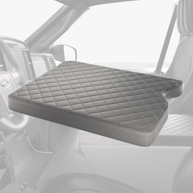 Car Central Armrest Box Protective Leather Cover Mat for Ford F150 2015-2022(Black)