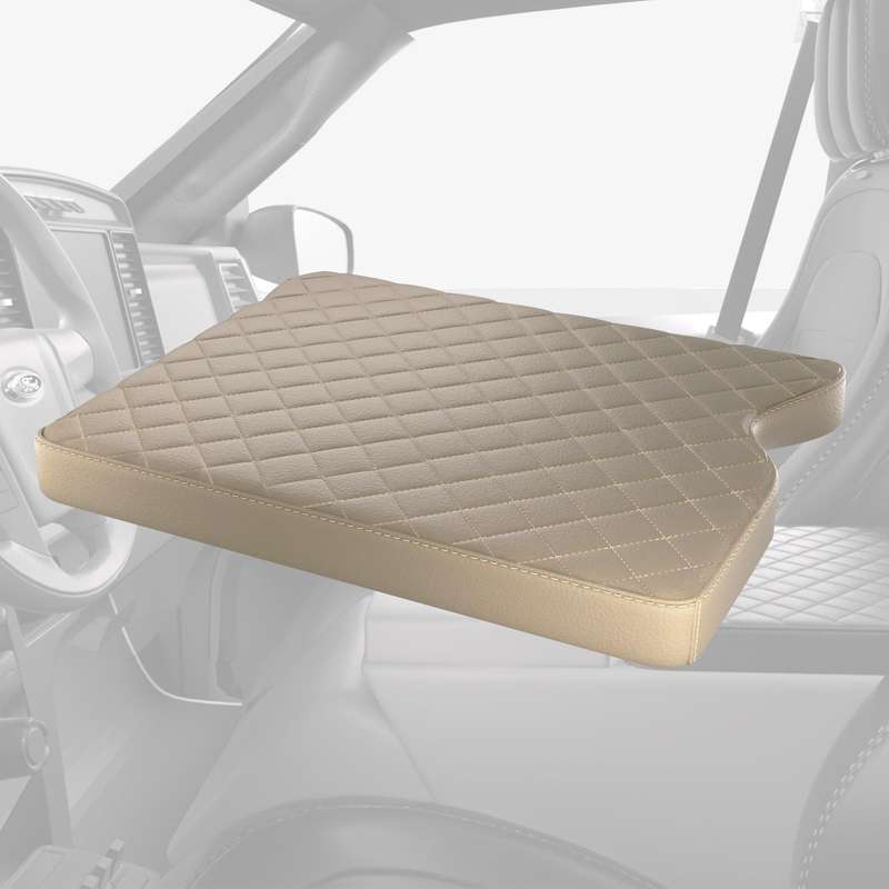 Car Central Armrest Box Protective Leather Cover Mat for Ford F150 2015-2022(Black)