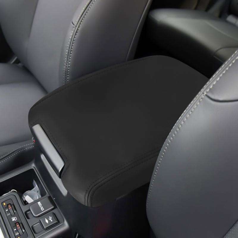 Car Central Armrest Box Protective Leather Cover for Toyota Prado 2010-2019(Beige)