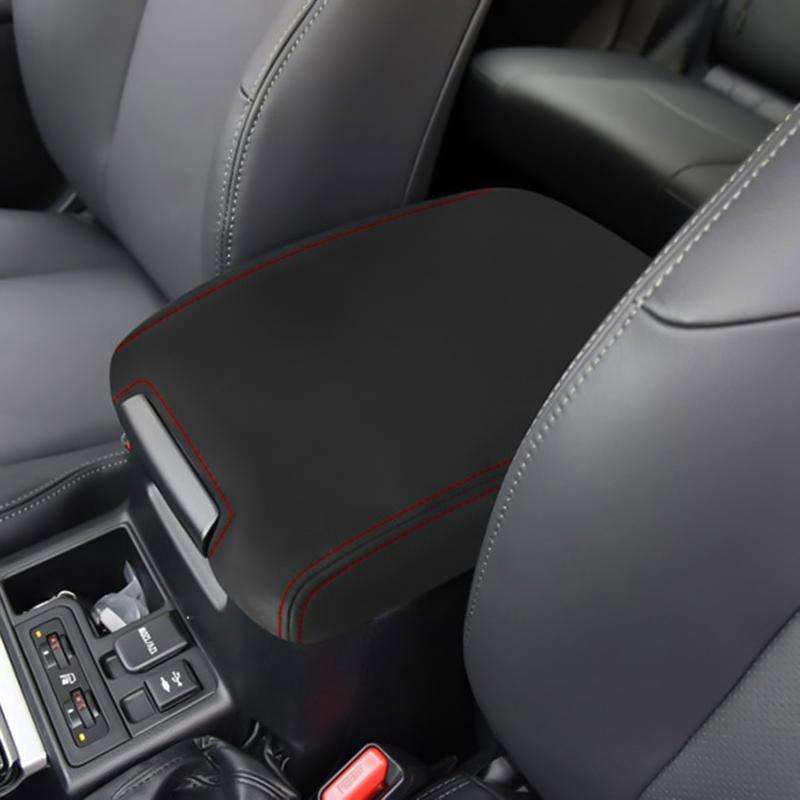 Car Central Armrest Box Protective Leather Cover for Toyota Prado 2010-2019(Beige)