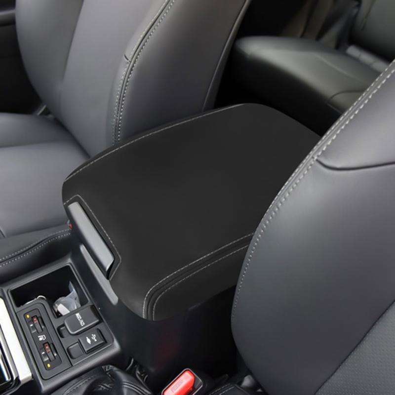 Car Central Armrest Box Protective Leather Cover for Toyota Prado 2010-2019(Beige)