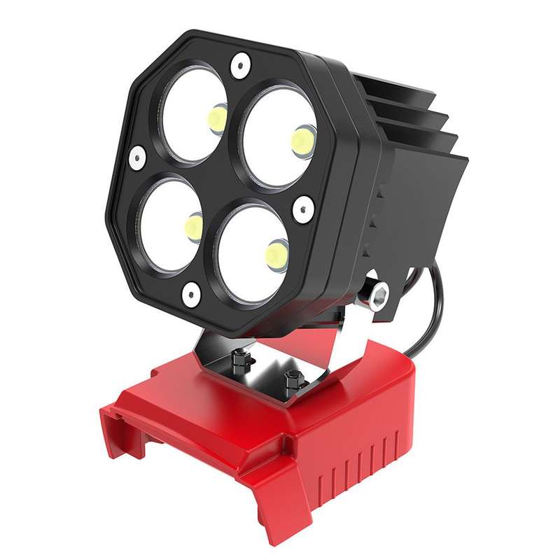 For Milwaukee M18 Series Lithium Battery 6500K 6000LM 40W Portable Outdoor LED Work Light(Red)